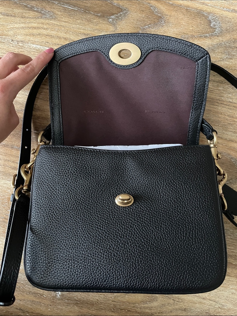 Coach Cassie 19 in Black Pebbled Leather - Picture 11 of 14